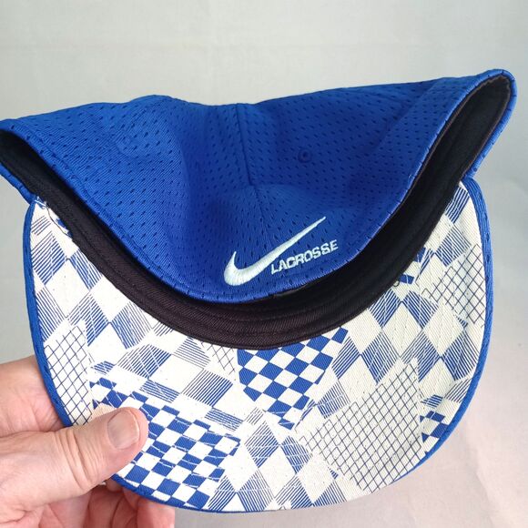 Nike True Dri Fit Duke University Lacrosse Blue Fitted Embroidered Hat - Picture 6 of 7